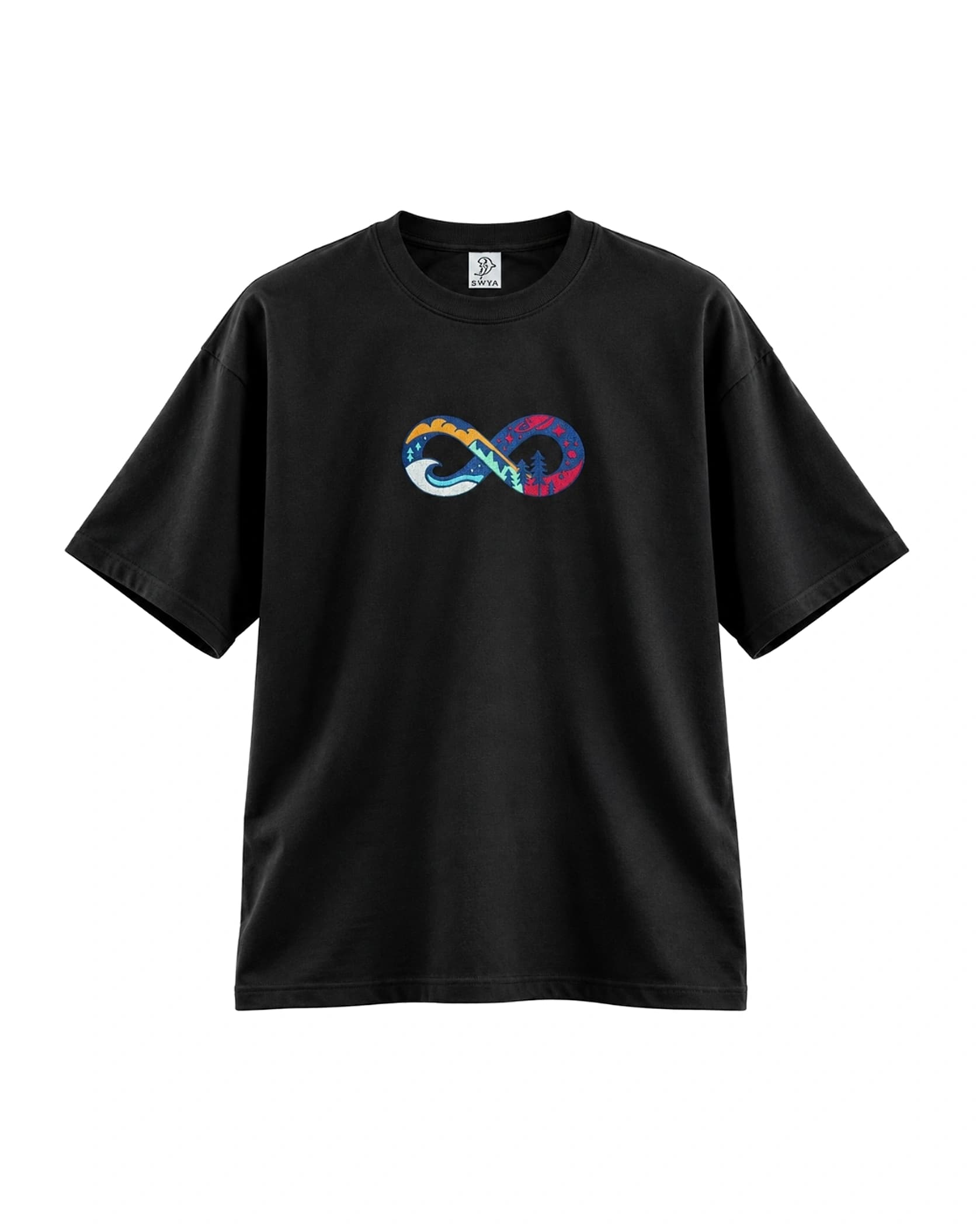 SWYA Infinity Adventure Embroidery - 394ec505 2770 4654 8150 bf8296eb4997 infinity loop tee black 4x5